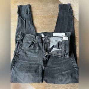 Rag & bone black high rise ankle skinny jean - size 27